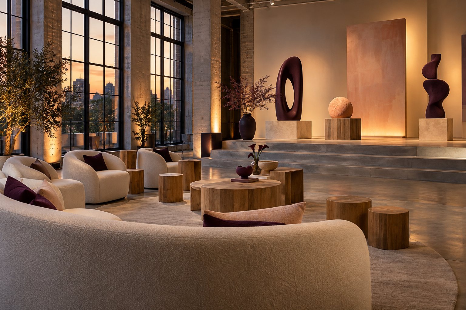 AI-generated fictional the blank-canvas gallery venue concept
